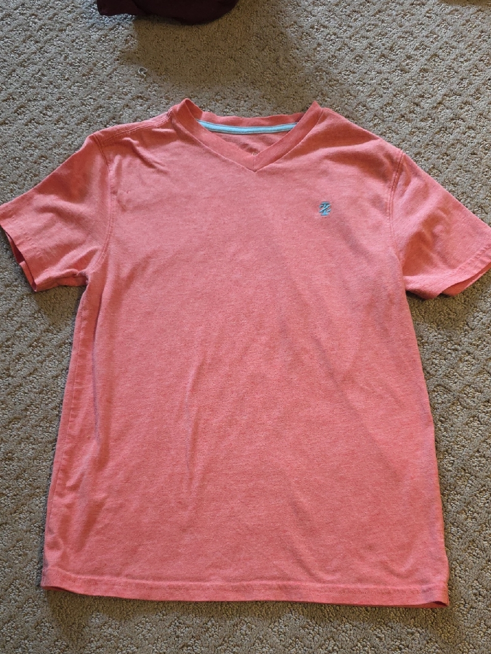 Izod Coral Pink V-Neck Short Sleeve Tee